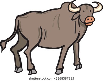 Illustrations of cow cartoon vector, Cattle farm