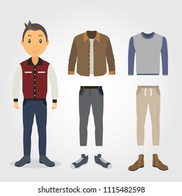Illustrations for creating a character