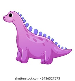  Illustrations of cute dinosaurs for children in different colors: Triceratops, Stegosaurus, Brontosaurus, Pterosaurus, Tyrannosaurus, Brachiosaurus.