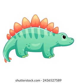  Illustrations of cute dinosaurs for children in different colors: Triceratops, Stegosaurus, Brontosaurus, Pterosaurus, Tyrannosaurus, Brachiosaurus.