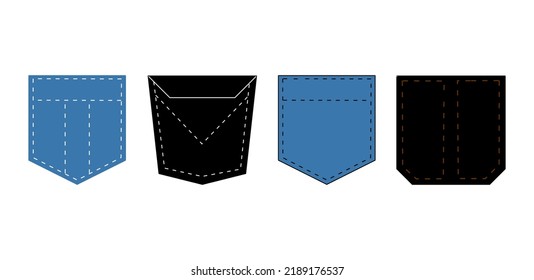 Illustrations Decoration of Pocket Jeans Collection
