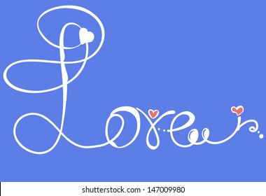 illustrations, decoration, vector, love, design, swirl, ornate, shape, heart, valentine's, blue