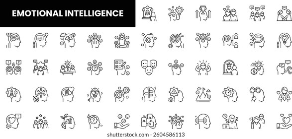 Illustrations depicting concepts of emotional intelligence in diverse settings.