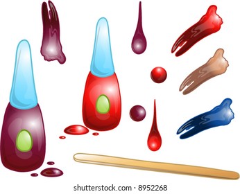 Illustrations of different beauty icons, that can be used as a symbol, bullet, button or design element. Part of the beauty icon series.