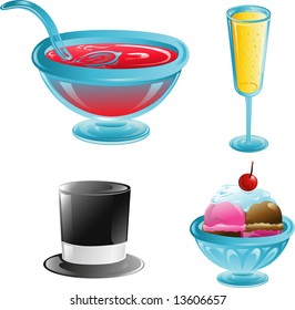 Illustrations of different party icons