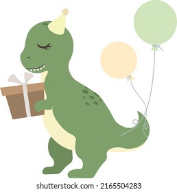 Illustrations of dinosaurs on a transparent background