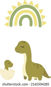 Ilustraciones de dinosaurios sobre un fondo transparente