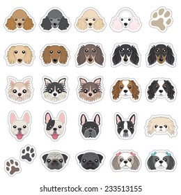 Illustrations of dog face