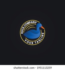 Ilustraciones de la plantilla de diseño del logo del pato.