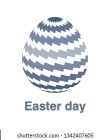 Illustrations of easter egg logo on white background, Easter egg vector of isolated a cute egg icon