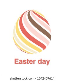 Illustrations of easter egg logo on white background, Easter egg vector of isolated a cute egg icon