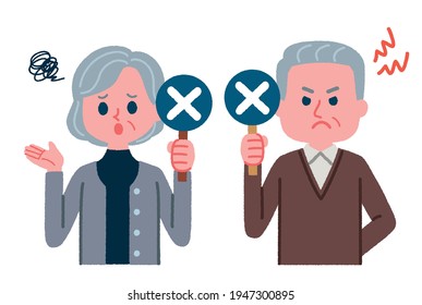 Illustrations of the elderly that can be used in quizzes