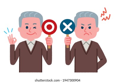Illustrations of the elderly that can be used in quizzes