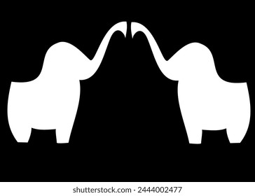 Illustrations of elephants as symbols, logos or icons can also be used as backgrounds