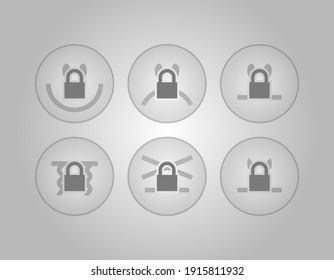 Illustrations of Emoticons that are Not Activated or Locked
