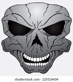 illustrations evil skull
