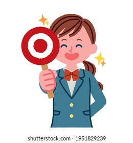 Illustrations of female students that can be used in quizzes