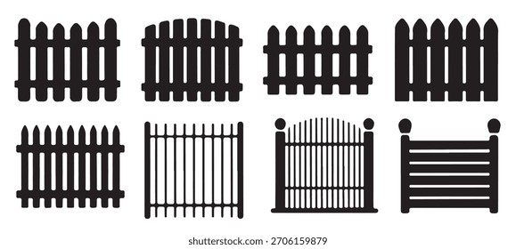 Ilustraciones de vallas y puertas