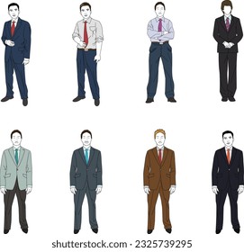 Illustrations of figures in various poses.