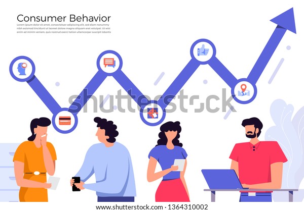 Illustrations Flat Design Concept Consumer Behavior Stock Vector ...