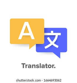 Illustrations Flat Design Concept Language Translate. Icon Translate Application. Vector Illustrate.