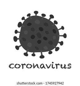 Illustrationen flaches Design von Coronavirus-Bakterien. Ausbruch von Coronavirus. Krankheit und Grippeausbruch im Bereich der öffentlichen Gesundheit.