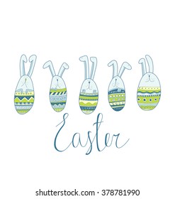 illustrations with frames. Happy Easter