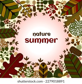 Illustrations free form leaf beauty fluttering curves nature autumn warm summer