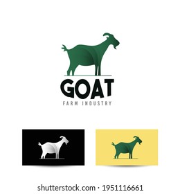 Ilustraciones de la plantilla de diseño del logotipo de cabra.