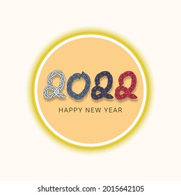 illustrations graphic vector of 2022 new year rope shapes