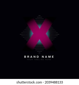 illustrations graphic vector of red x logo inline style 