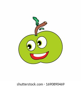 Illustrations of graphical and vectors apple. express smiles