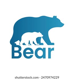 Illustrations of a Grizzly Bear and its cubs can be used for Child Care Companies
