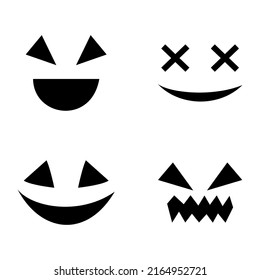 Illustrations of Halloween Emoji Cartoon Character