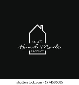 Illustrations of hand made label stamp sticker product design.