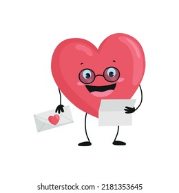 Illustrations with heart in love. Lovely romantic illustration for valentine's day.