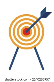 Illustrations and icons of isolated targets and arrows. Image illustration of marketing. Darts and archery.