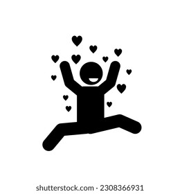 illustrations and icons of people in love. stick figures