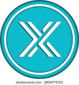Illustrations of immutable-imx coin logo on abstract background. 3d illustrations.