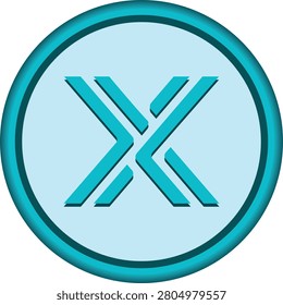 Illustrations of immutable-imx coin logo on abstract background. 3d illustrations.