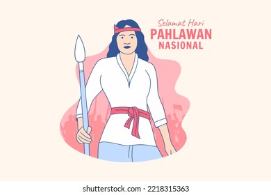 Illustrationen Indonesische Helden für indonesische Helden Day Hari Pahlawan Design-Konzept