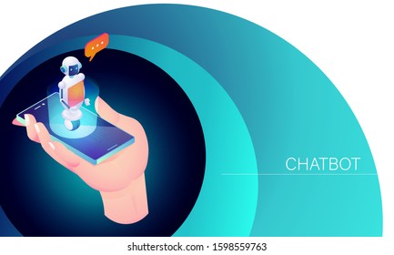 Illustrations inspired by AI assistants and chatbots.Banner version.