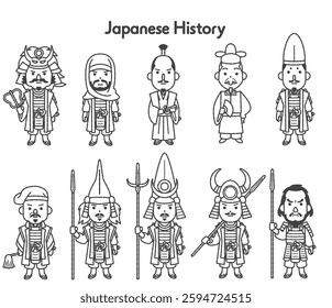 Illustrations of Japanese historical figures from the Warring States period