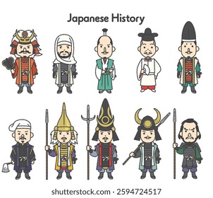 Illustrations of Japanese historical figures from the Warring States period