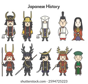 Illustrations of Japanese historical figures from the Warring States period