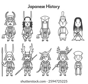 Illustrations of Japanese historical figures from the Warring States period