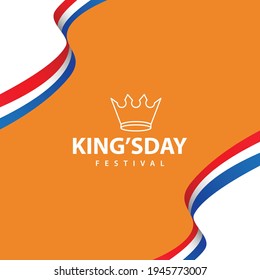 Illustrations of kings day festival celebrations design template.