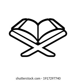 illustrations of the Koran, the holy book of Muslims. Islamic icons can be used for the month of Ramadan, Eid and Eid Al-Adha. for logo, website and poster designs. vector
