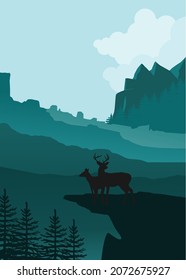 ilustraciones del arte de los vectores de paisaje
