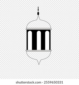 Illustrations of lanterns shining on the night of Ramadan, a symbol of the warmth and blessings of the holy month. Suitable for various Ramadan themed projects. transparent background